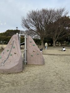 麦島東公園のロッククライミング遊具