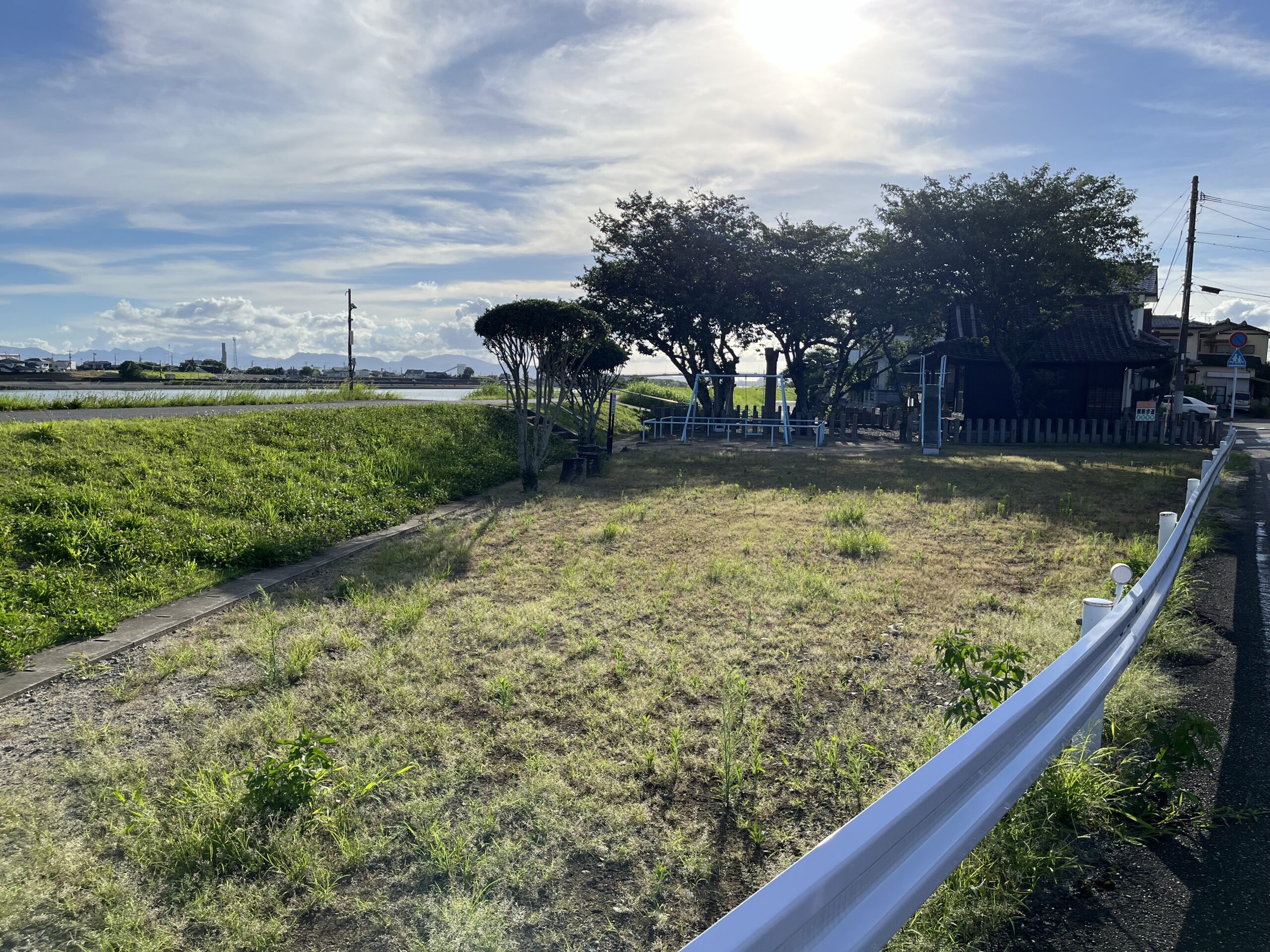 八代市にある住吉神社公園の全景