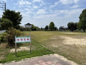 八代市植柳下町公園の全景