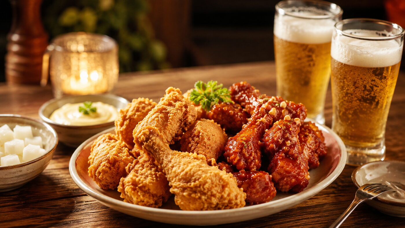 チメク チキンとビール