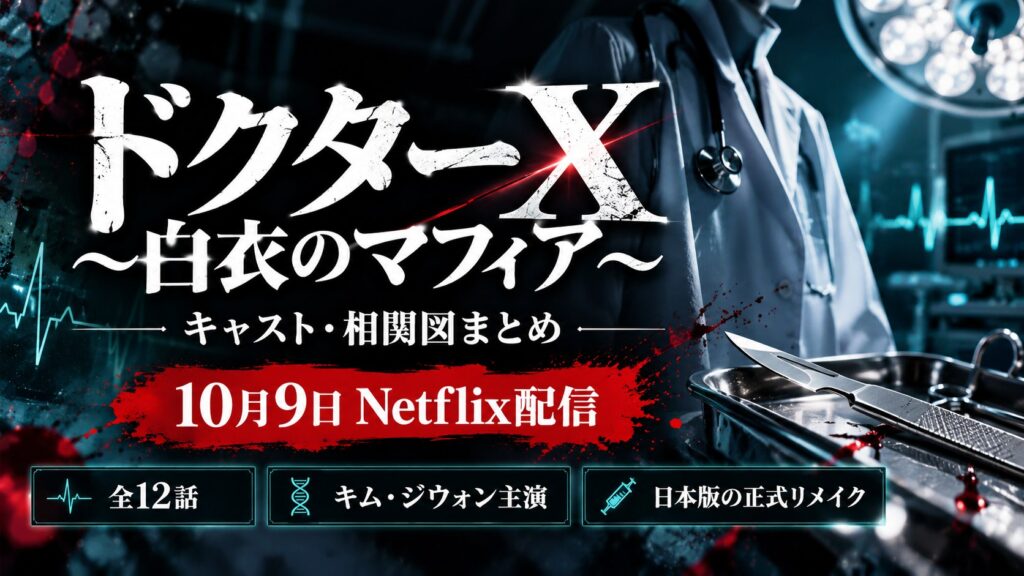 ドクターX ~白衣のマフィア~ キャスト・相関図まとめ|10月9日Netflix配信・全12話・キム・ジウォン主演・日本版の正式リメイク